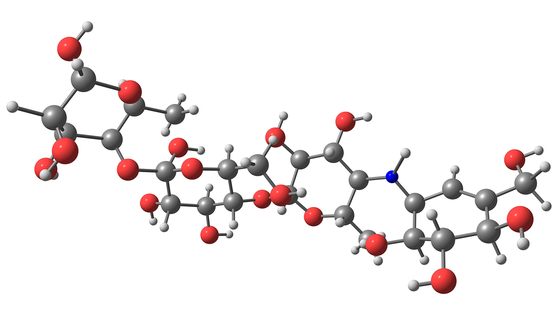 Model cząsteczki akarbozy – leku stosowanego w leczeniu hipoglikemii reaktywnej i insulinooporności
